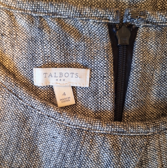 Talbots gray wool blend sleeveless dress sz 4 *L3 - Picture 6 of 6